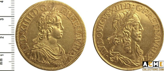 Louis XIV. Frappe hybride en or.