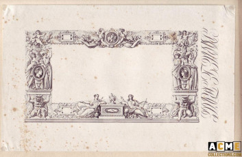 Épreuve N°2 du billet de 1 000 F type 1842. J.J. Barre.