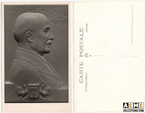 Projet de carte postal du Maréchal Pétain. Bazor