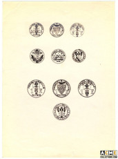 Impression de projets, 50ct, 1 et 2 francs 1941 Bazor
