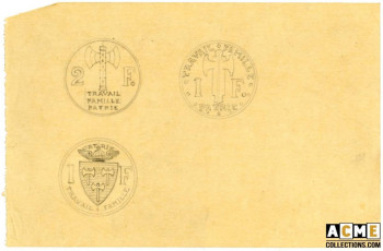 Dessin 1 et 2 francs 1941, Bazor