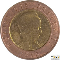 Essai 25 Francs 1935 uniface bimétallique N°6, Lucien Bazor