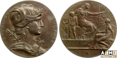 Daniel Dupuis. Médaille de l'exposition universelle de Paris 1889.