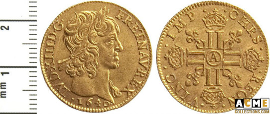 Louis XIII. Louis d'or, 1640 A