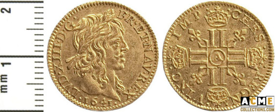 Louis XIII. 1/2 Louis d'or, 1641 A
