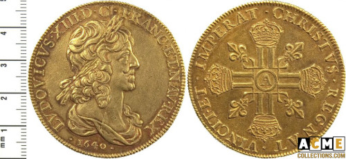 Louis XIII. Pièce de 10 louis, 1640 A