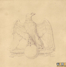 Dessin de l'Aigle Impérial. Albert Barre.
