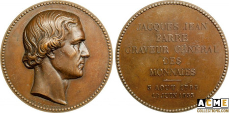 Médaille de Jacques-Jean Barre par Auguste et Albert Barre. 1855.